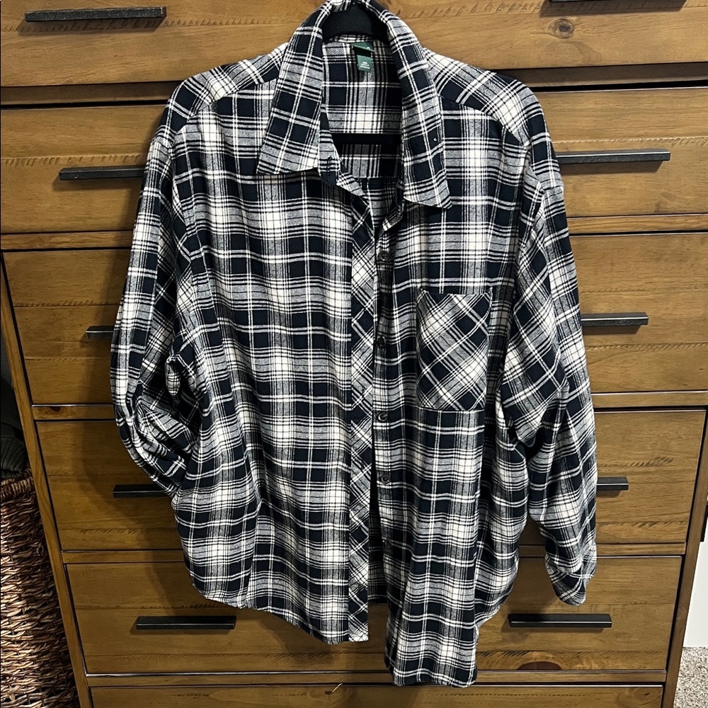 Wild Fable Monochrome Plaid Shirt